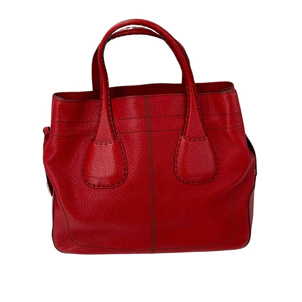 Tod’s red leather tote like new excellent
